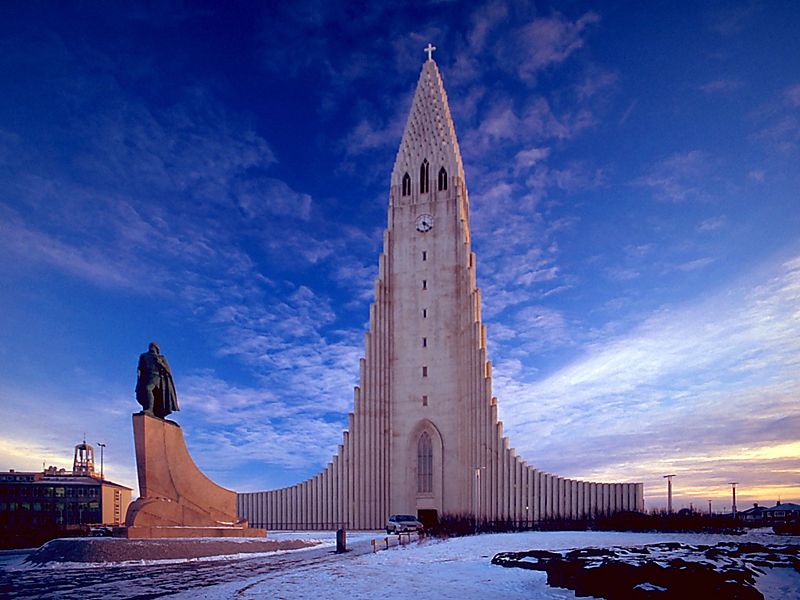 Reykjavik church - "Just a few tens of thousands of retired fishermen will be left" Ms Joly predicts <a Wikipedia)</a>