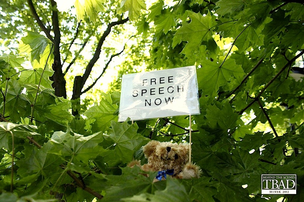 A light plane was flown into Belarusian airspace, dropping hundreds of teddy bears carrying free speech messages in a stunt pulled by a Swedish PR agency (Photo: studiototal.se)