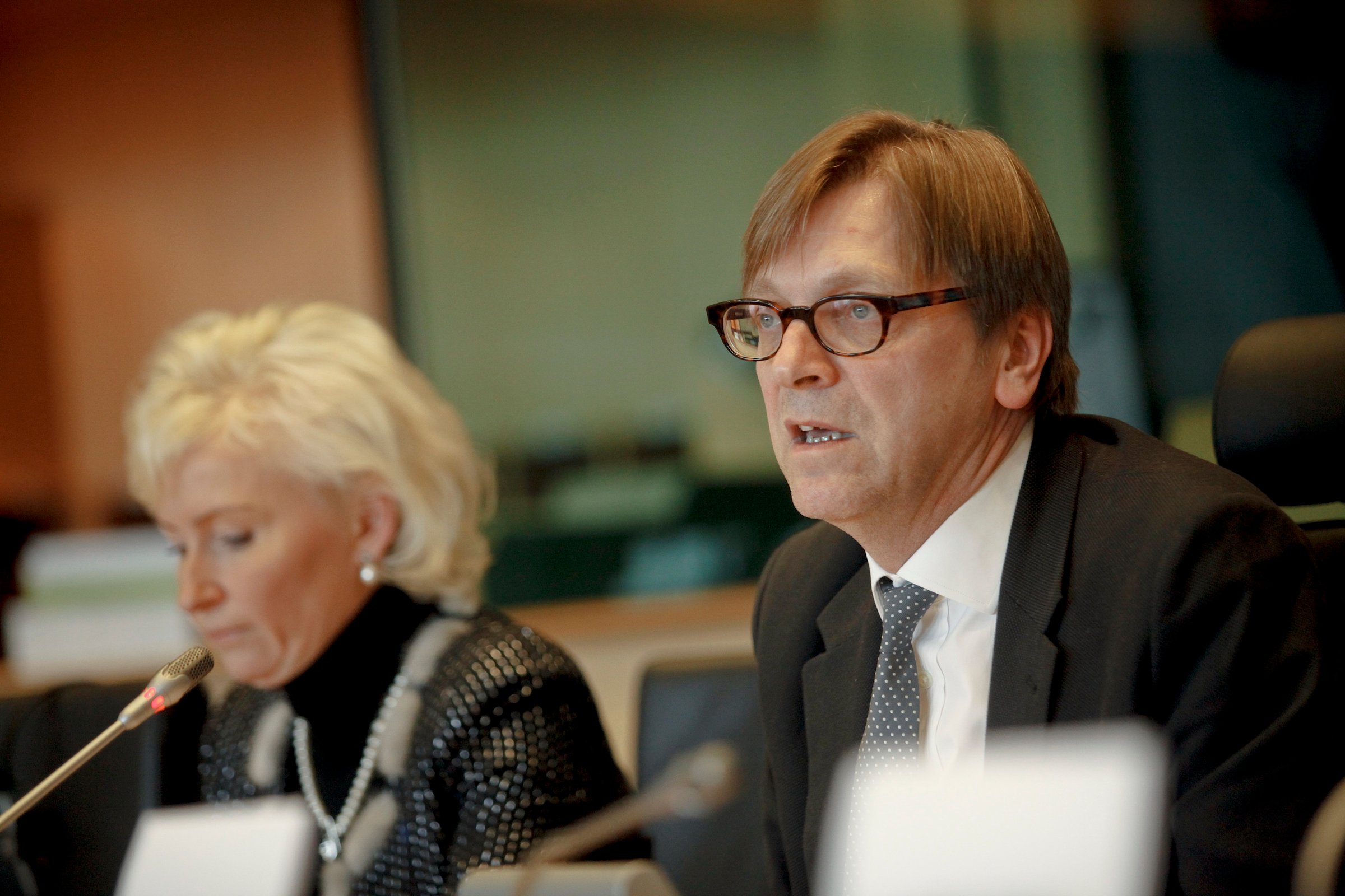Verhofstadt (r) and Ojuland at the EU parliament in Brussels (Photo: europarl.europa.eu)