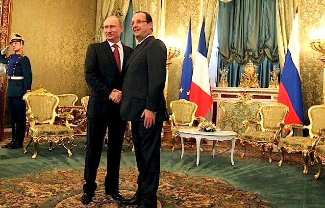 Hollande (r) in Moscow on Thursday: 'We have not come here to judge' (Photo: elysee.fr)