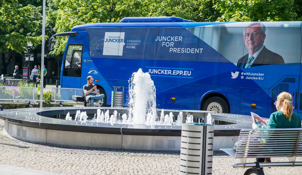 Juncker campaign bus in Slovakia <a target="_blank">(Photo: junckerepp)</a>