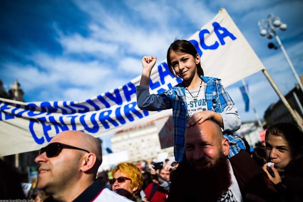 About 40,000 people came to Wednesday's protest <a target="_blank">(Photo: Ivan Clinic)</a>