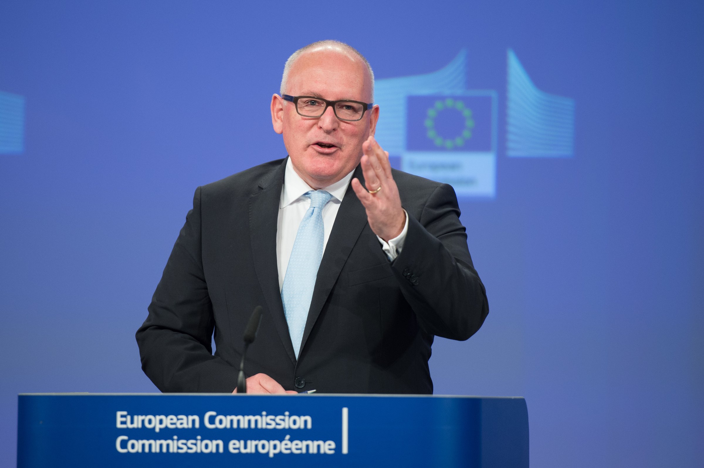 Timmermans: The work programme is about "protecting, empowering and defending Europeans" <a target="_blank" href="http://ec.europa.eu/avservices/photo/photoDetails.cfm?sitelang=en&ref=031544#6">(Photo: European Commission)</a>
