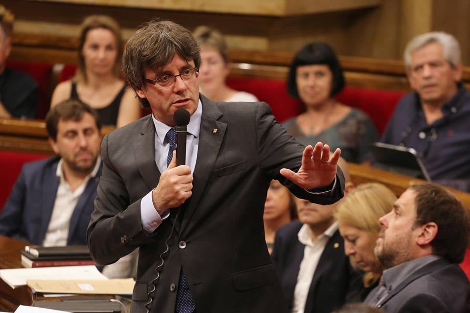 "Calling for a referendum will never be a crime," said Catalan leader Carles Puigdemont.