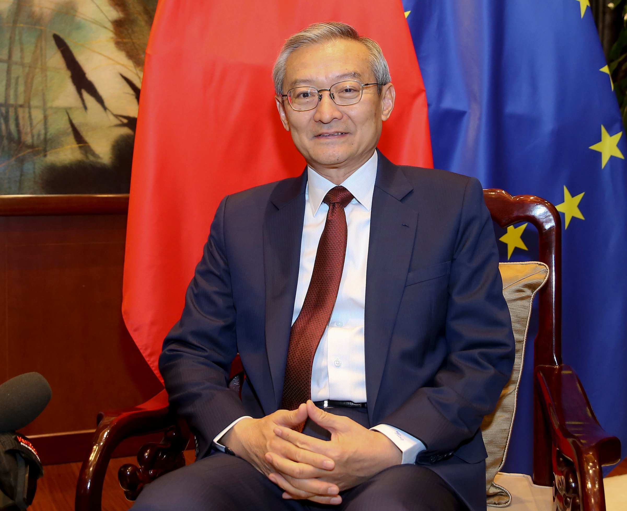 'Despite recent difficulties in bilateral relations, I'm still convinced that developing China-EU relations is in the interest of both sides, our two peoples, and the world' (Photo: Chinese Mission to the EU)