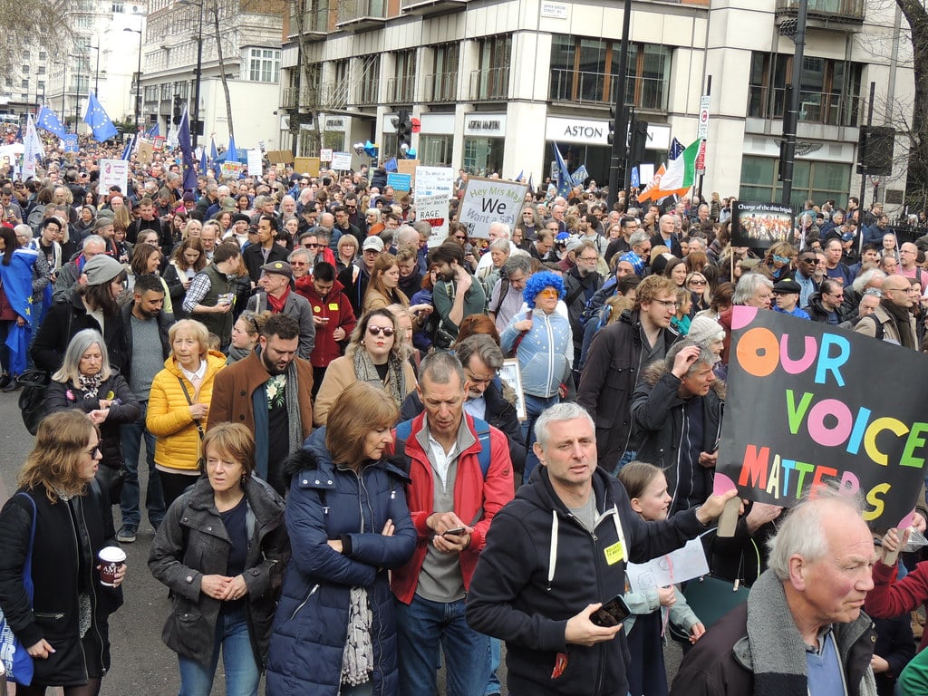 An anti-Brexit protest last March was one of the biggest demonstrations in UK history (Photo: quisnovus)