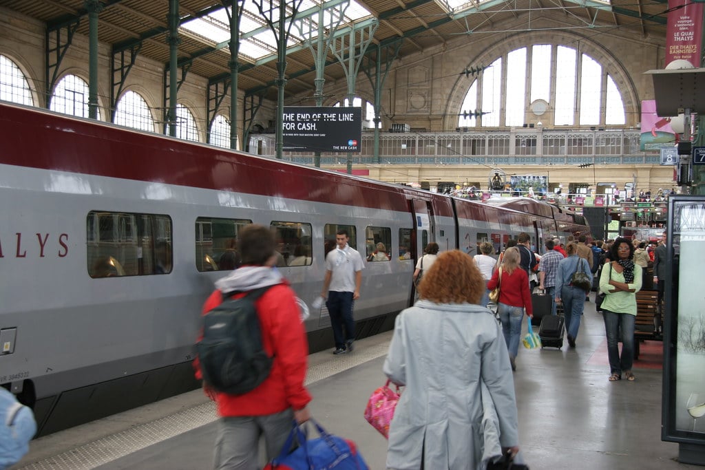 Travellers arriving in Paris by high-speed train. EU states are mulling whether railway companies offering international travel should also be subject to requirements to share passenger data with authorities (Photo: Erwyn van der Meer)
