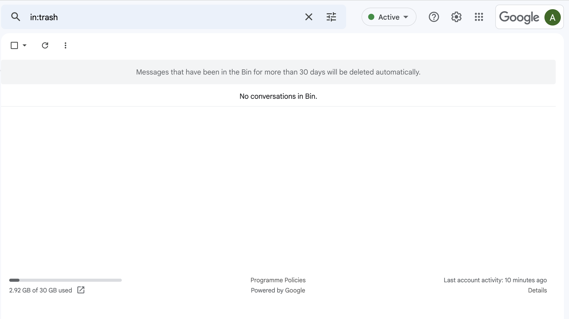 An empty inbox. In both France and Germany, it seems to be a common practice to delete government mail accounts after a minister has left the job