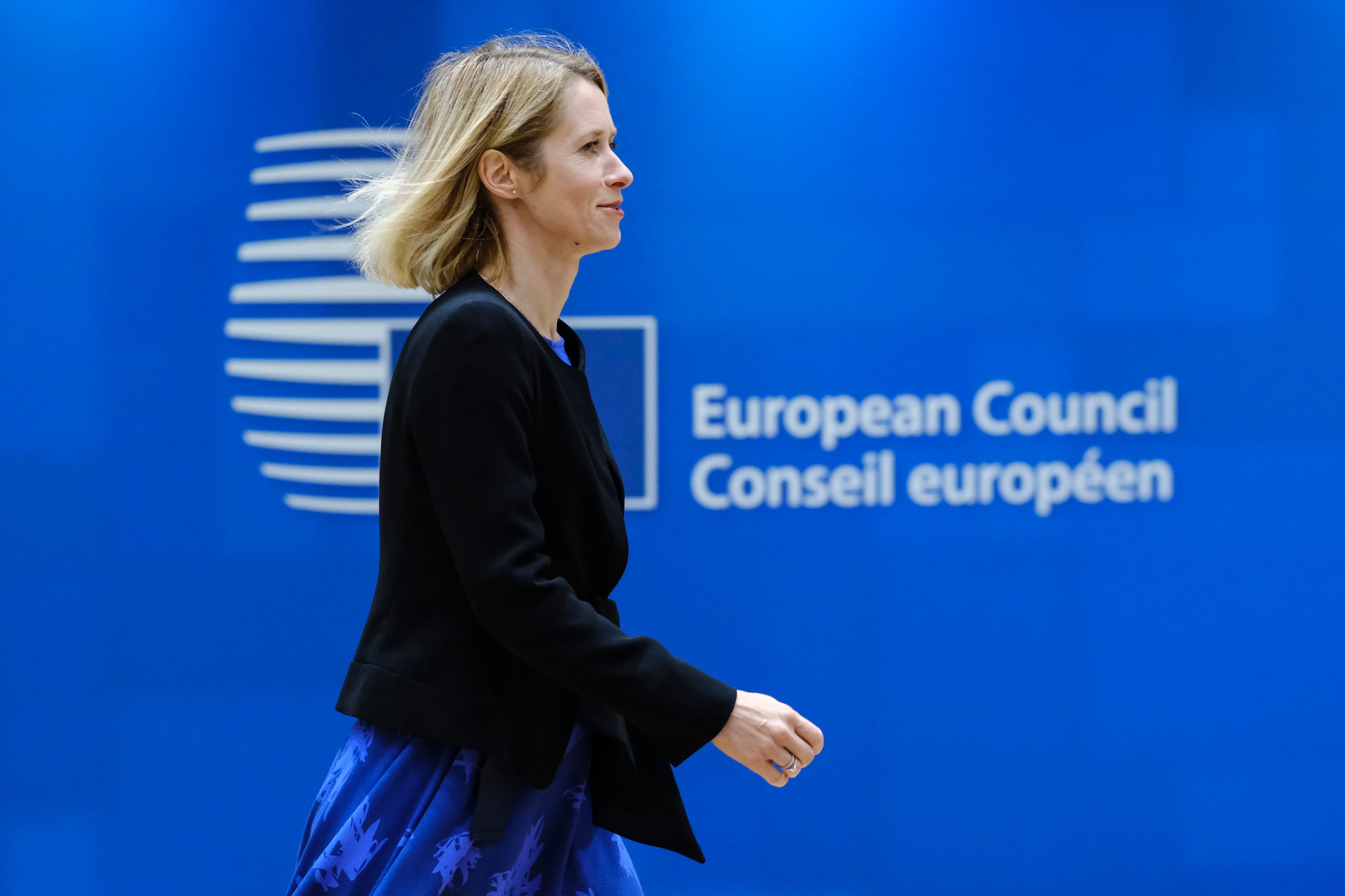 Estonian prime minister Kaja Kallas in Brussels on Thursday (Photo: consilium.europa.eu)