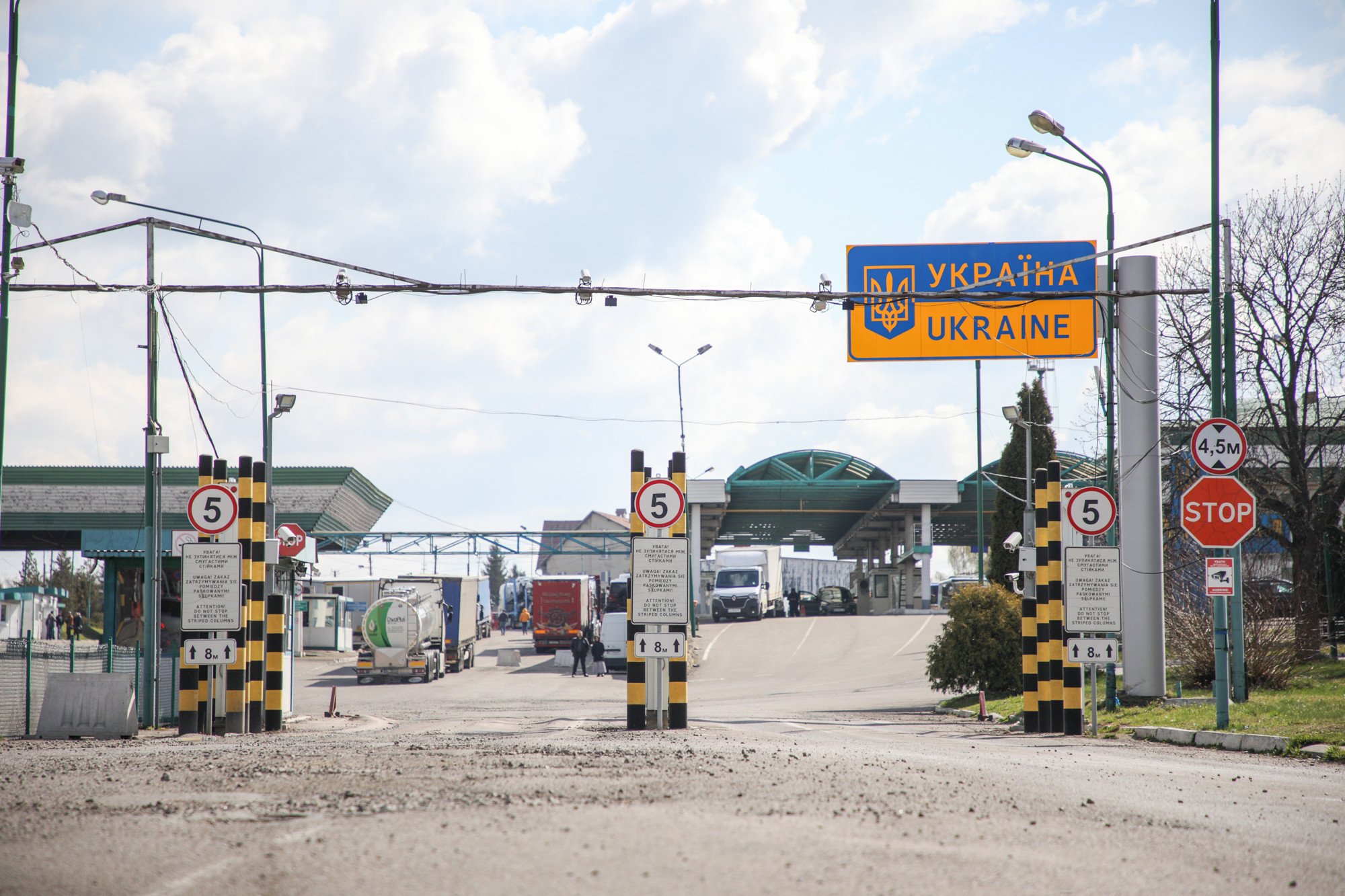 A dedicated border crossing point in Poland was opened this week for empty trucks leaving Ukraine to enter the EU (Photo: PES Communications)