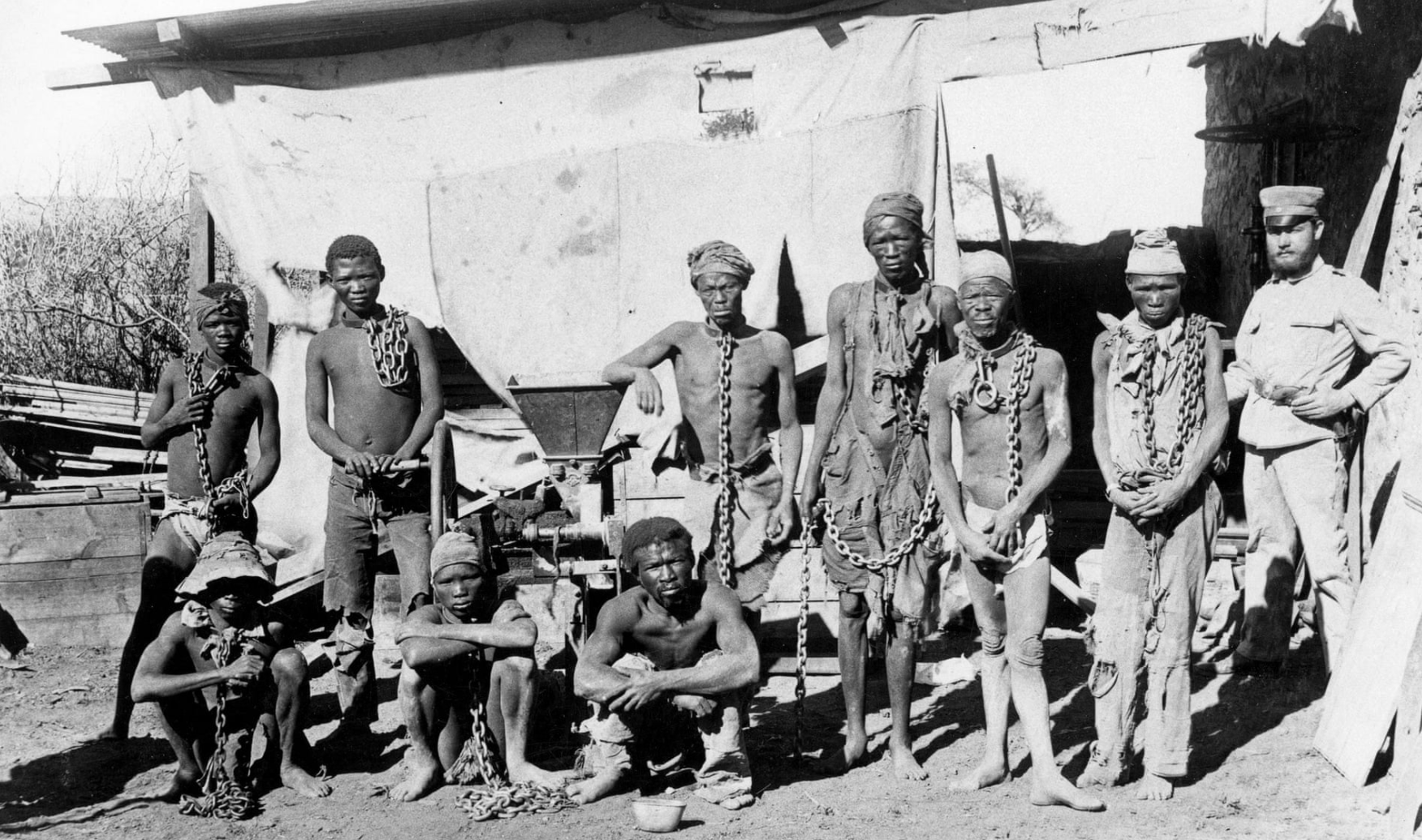Prisoners from the Herero and Nama tribes during the 1904-1908 war against Germany (Photo: Wikimedia)