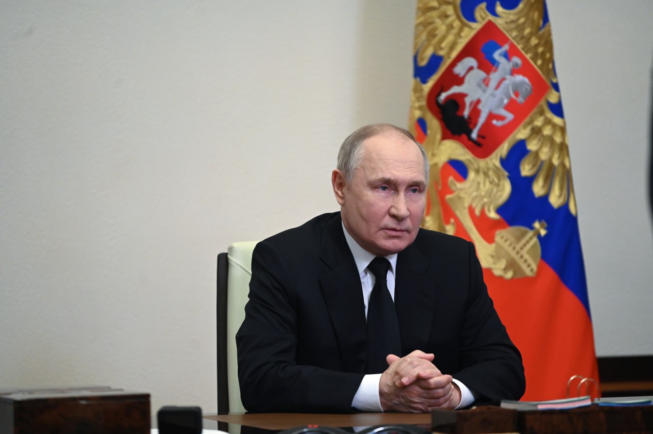 Russia's autocrat president Vladimir Putin is attempting to link the Moscow terror plot to Ukraine as it strikes Kyiv with ballistic missiles (Photo: Kremlin)