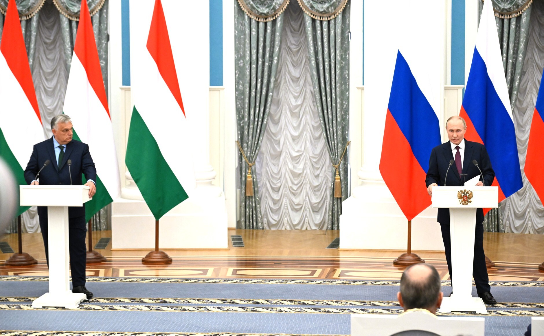Viktor Orban in Moscow last summer meeting with Vladimir Putin despite Russia's invasion of Ukraine (Photo: Kremlin)