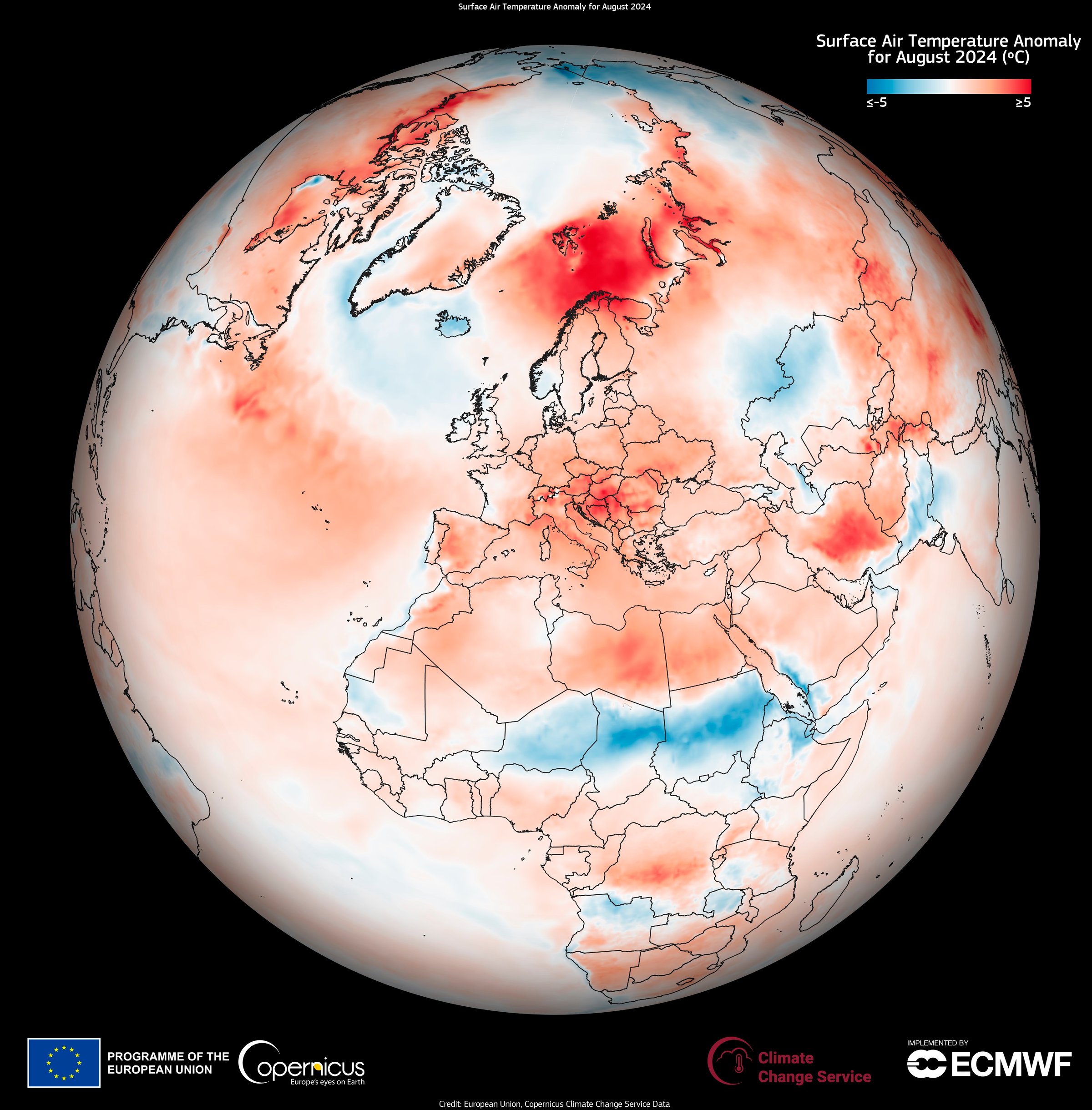 Europe, as a continent, also recorded its hottest year in 2024, with a temperature of 1.47 ºC above the 1991-2020 level (Photo: Copernicus)