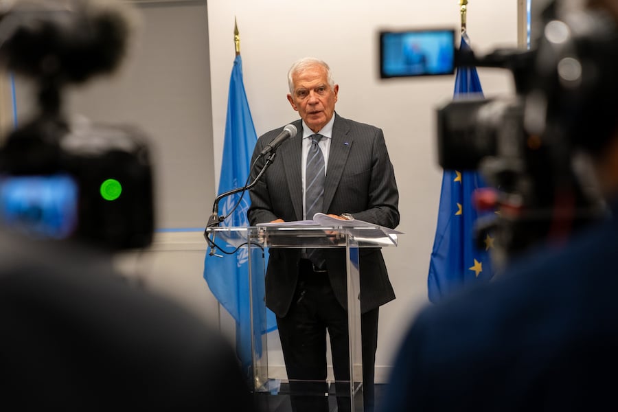Josep Borrell: 'I also believe that Israeli society should pay a significant price for what the settlers are doing in the West Bank. I know that not all Israelis do this, but they allow it to happen' (Photo: European Commission)