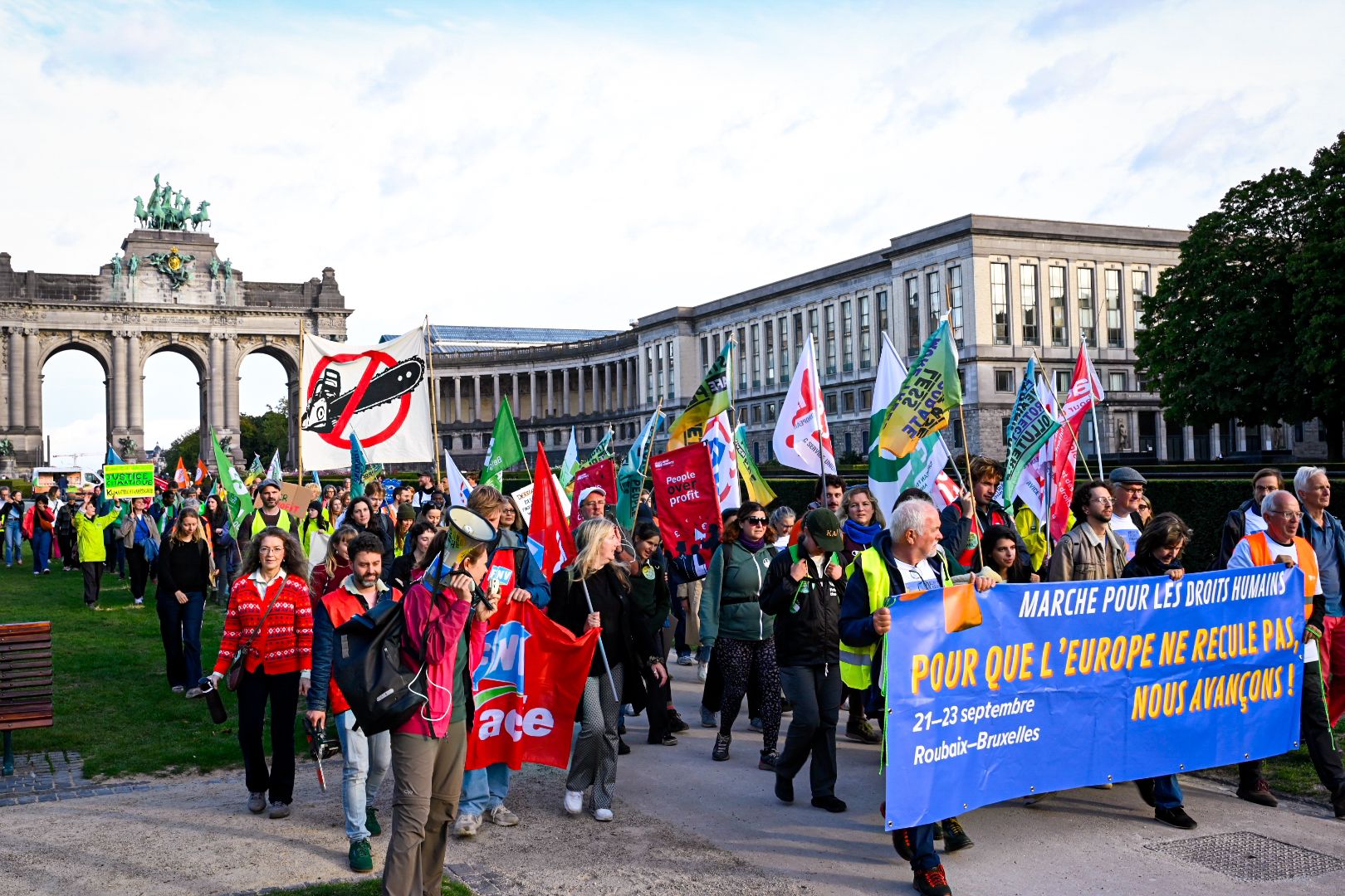 Protesters finishing their three day anti-deregulation march from Maastricht to Brussels (Source: Gabriela Carvalho Nascimento) (Photo: Gabriela Carvalho Nascimento)