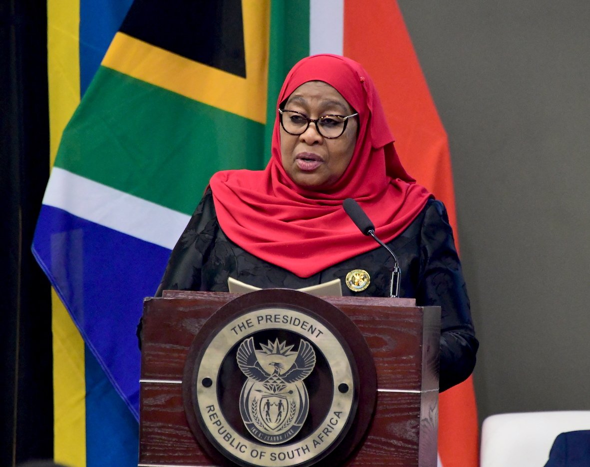 Tanzania's president Samia Suluhu Hassan has described the post-election violence as a 'stain' (Photo: South African government)