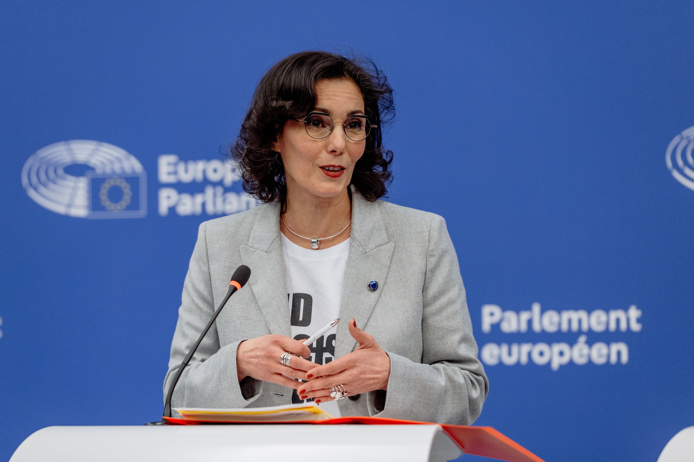 EU crisis management commissioner Hadja Lahbib hosted an event in Davos on Thursday aimed at building new alliances with the private sector. But total sums are falling, and the real figures are lower still, since billions of euros in support for Ukraine count towards 'Official Development Assistance' (Photo: European Commission)