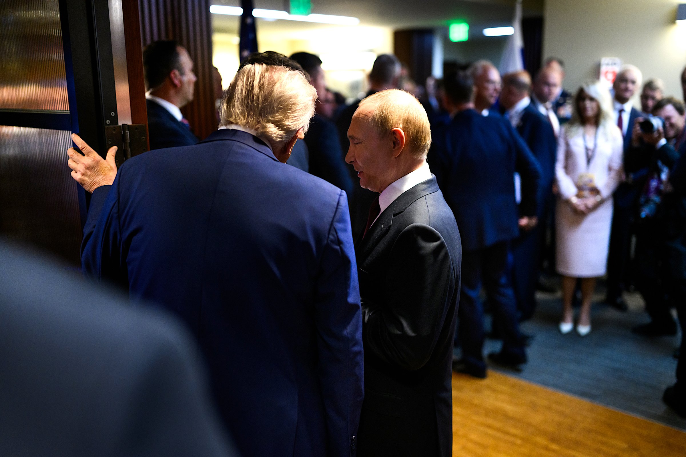 US president Donald Trump with Russian president Vladimir Putin at a head-to-head summit in Alaska on 15 August 2025 (Photo: White House )