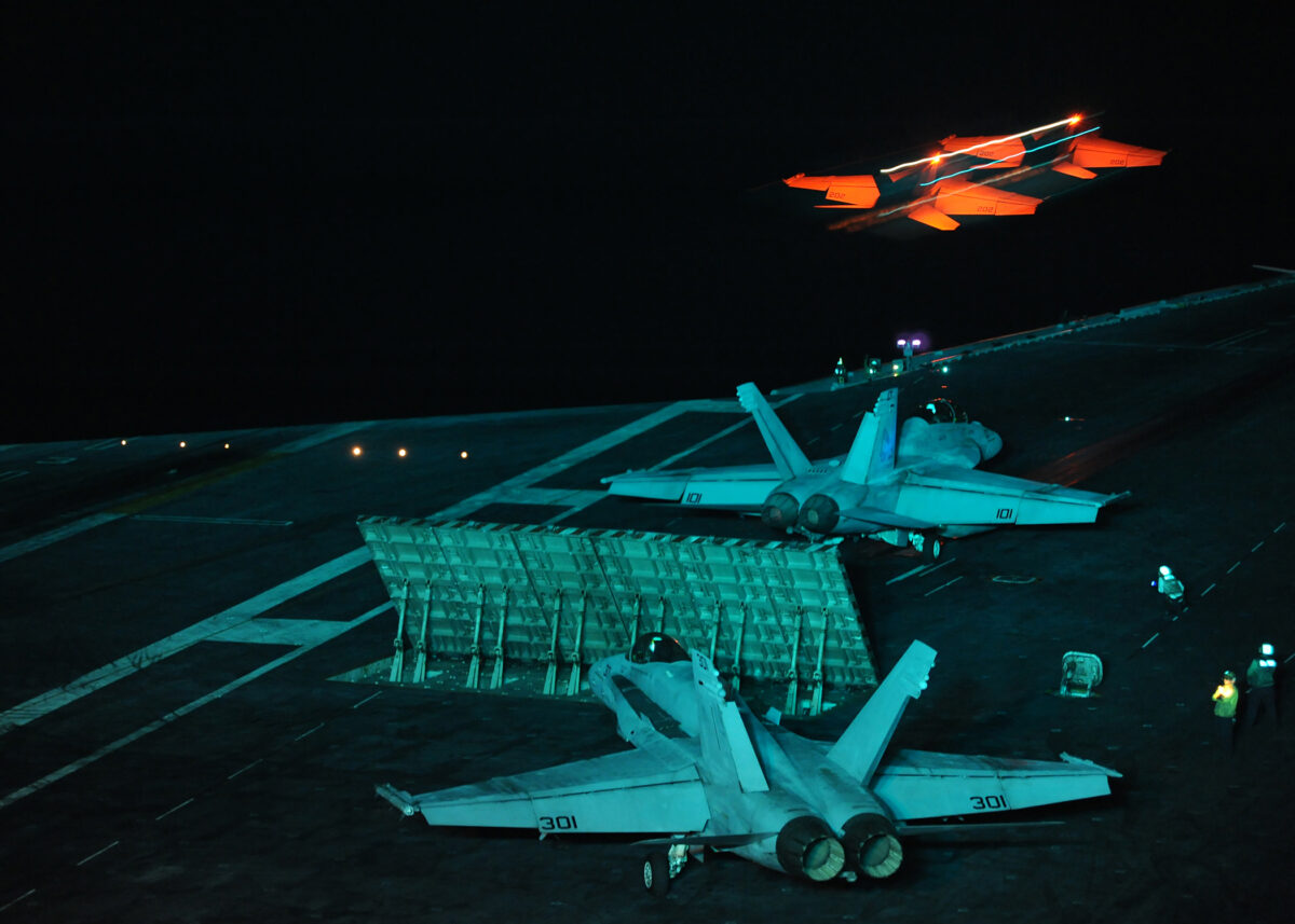 The USS Abraham Lincoln carrier-strike group was approaching Iran as the EU took its IRGC decision