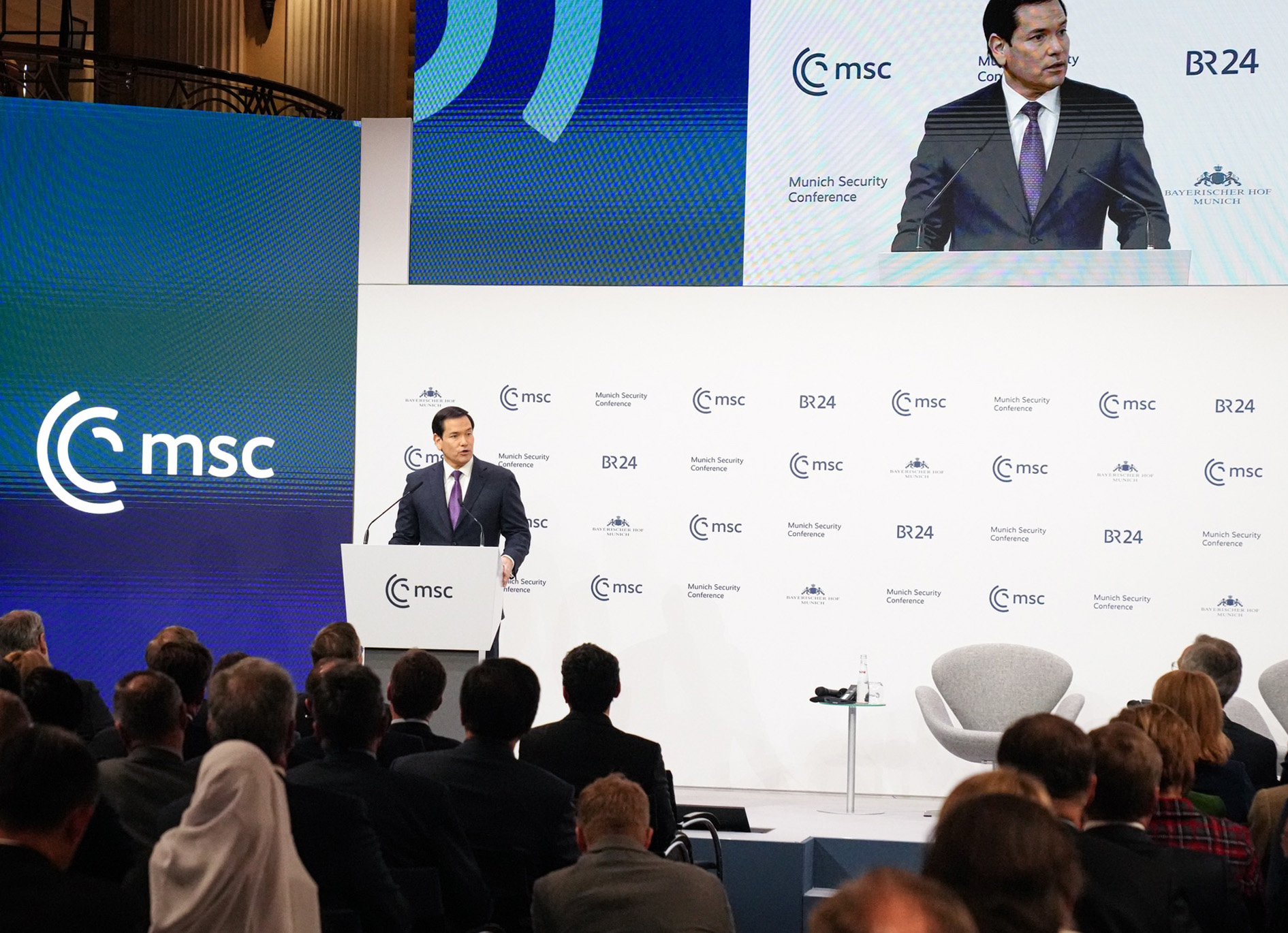 US secretary of state Marco Rubio at the Munich Security Conference on Saturday