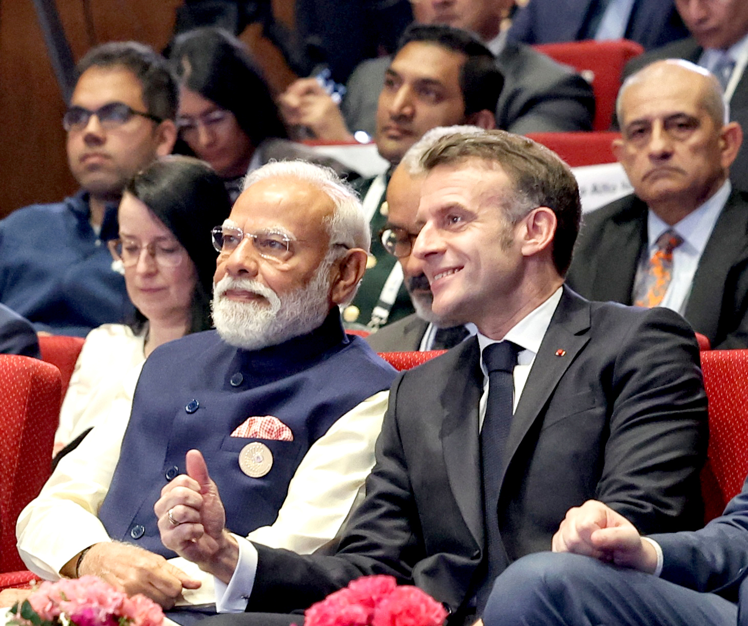 Modi and Macron at the opening ceremony of India AI Impact Summit (Prime Minister of India)