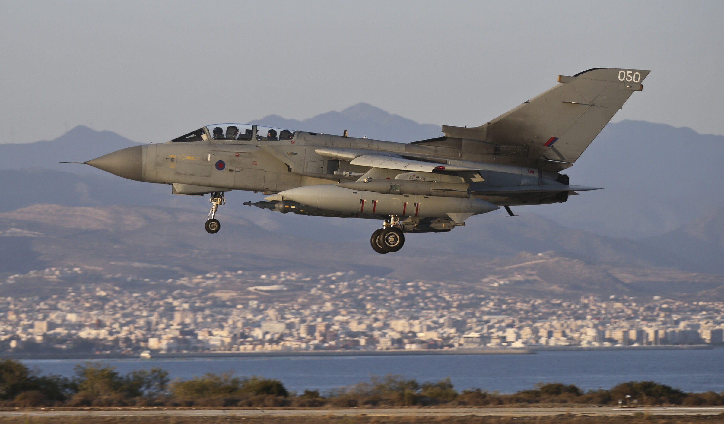 RAF Tornado GR4's on return to RAF Akrotiri Cyprus after an armed reconnaissance mission in support of OP SHADER.

Royal Air Force Tornado GR4 aircraft have been in action over Iraq as part of the international coalitions operations to support the democratic Iraqi Government in the fight against ISIL.