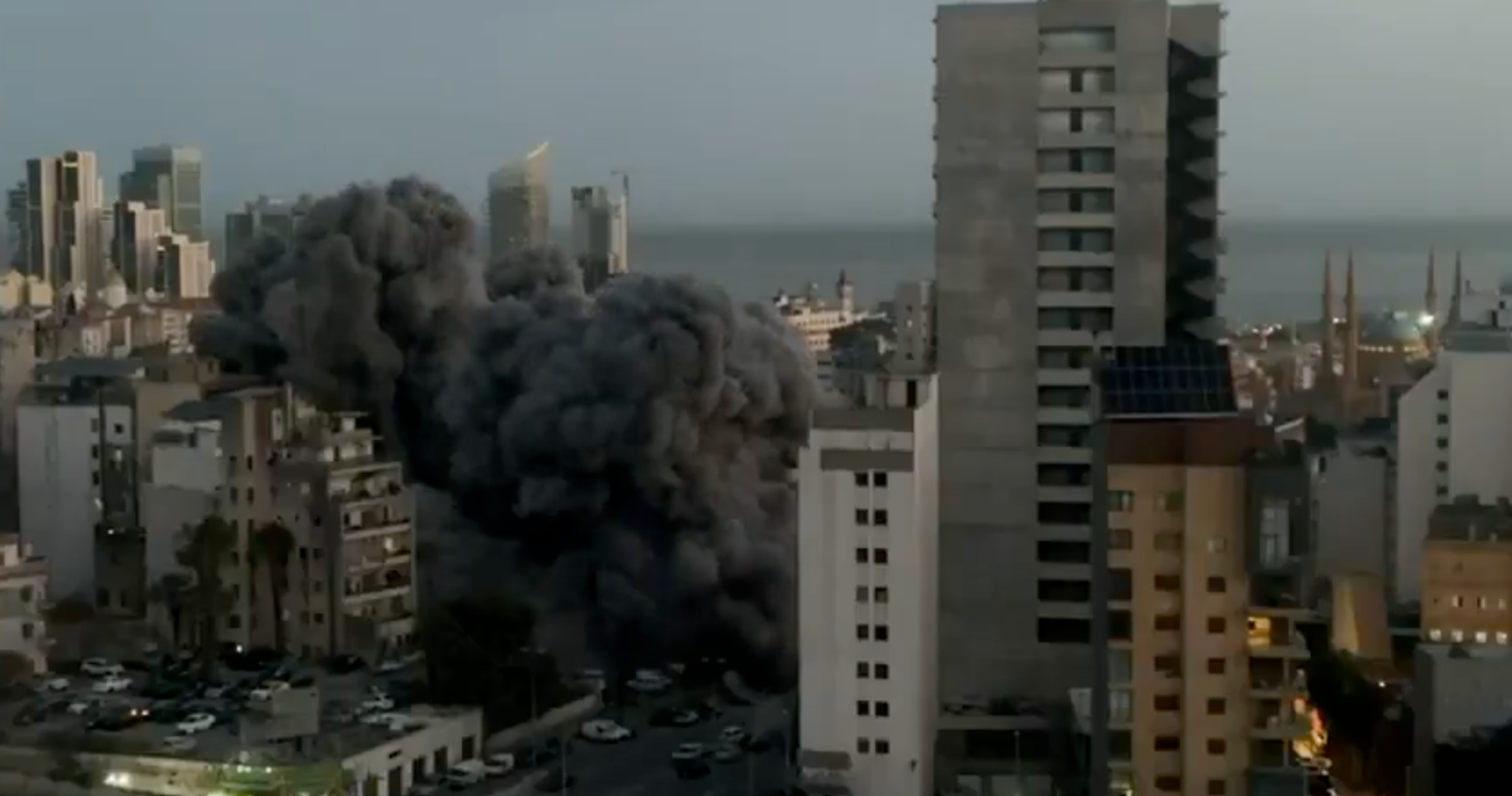 Israeli missile attack on central Beirut