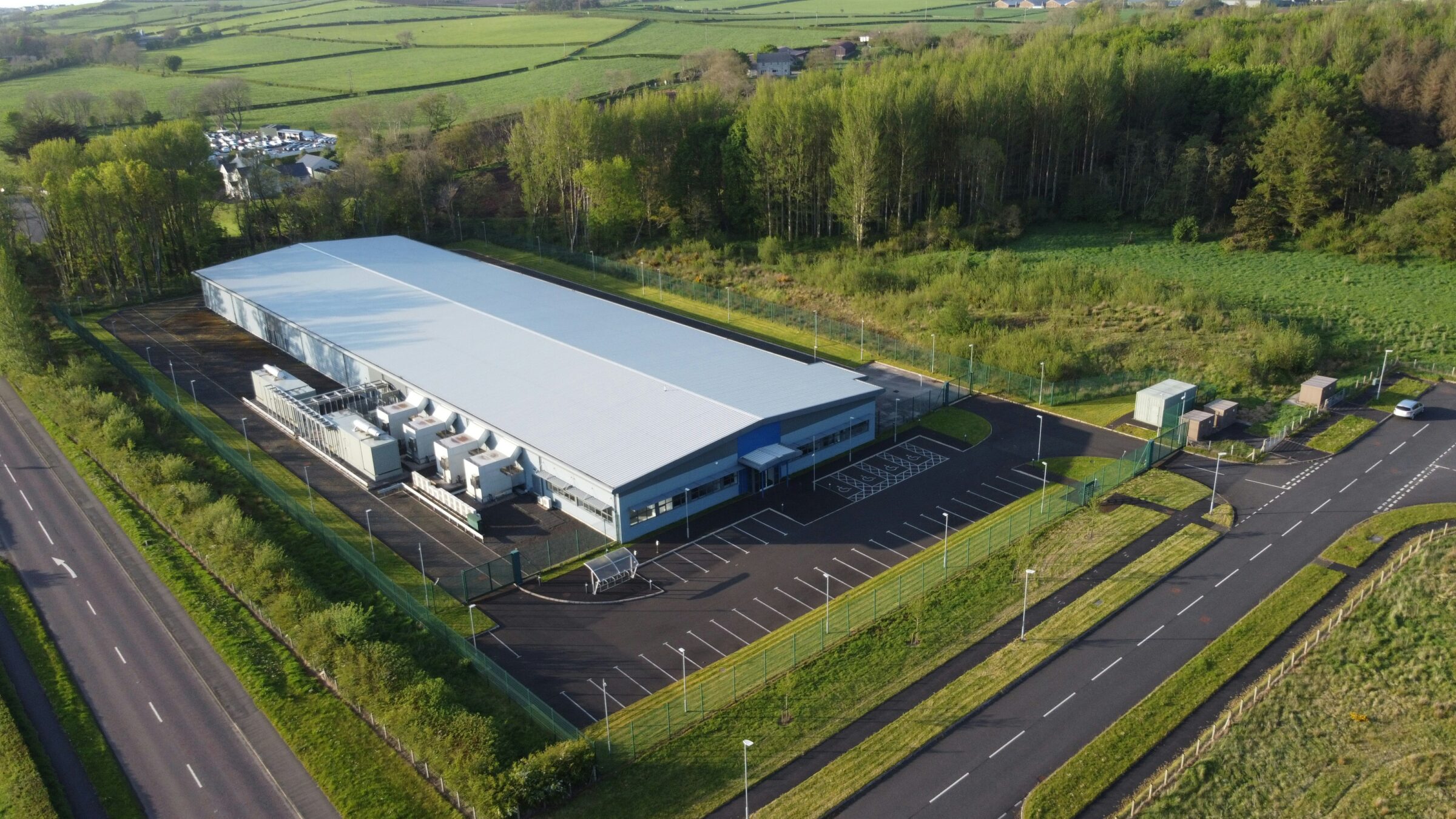 A data centre in Coleraine, Ireland. Only if each and every new data centre runs 24/7 on renewable energy and does not consume water for cooling can one call it operationally sustainable