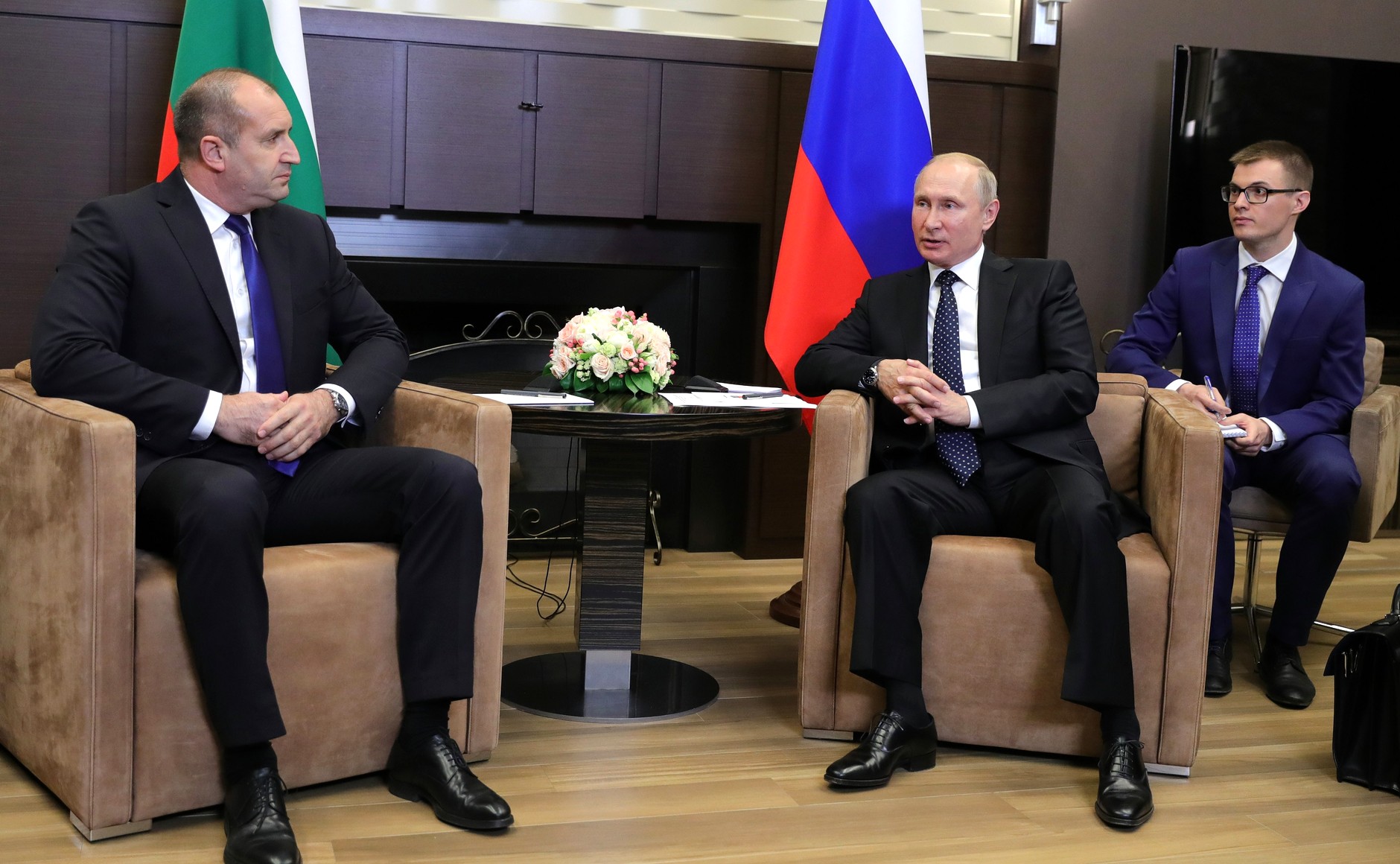 Bulgaria's Ruman Radev with Vladimir Putin back in 2018