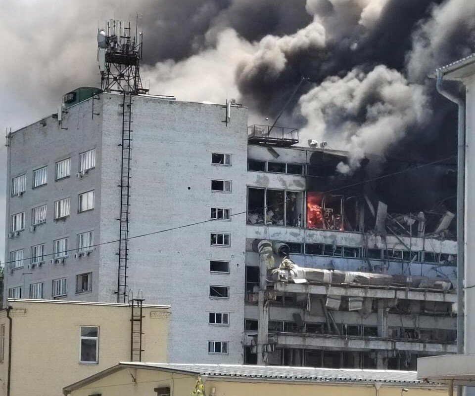 Factory in the Russian city of Voronezh after an attack by the Ukrainian armed forces. Source: 
Telegram.