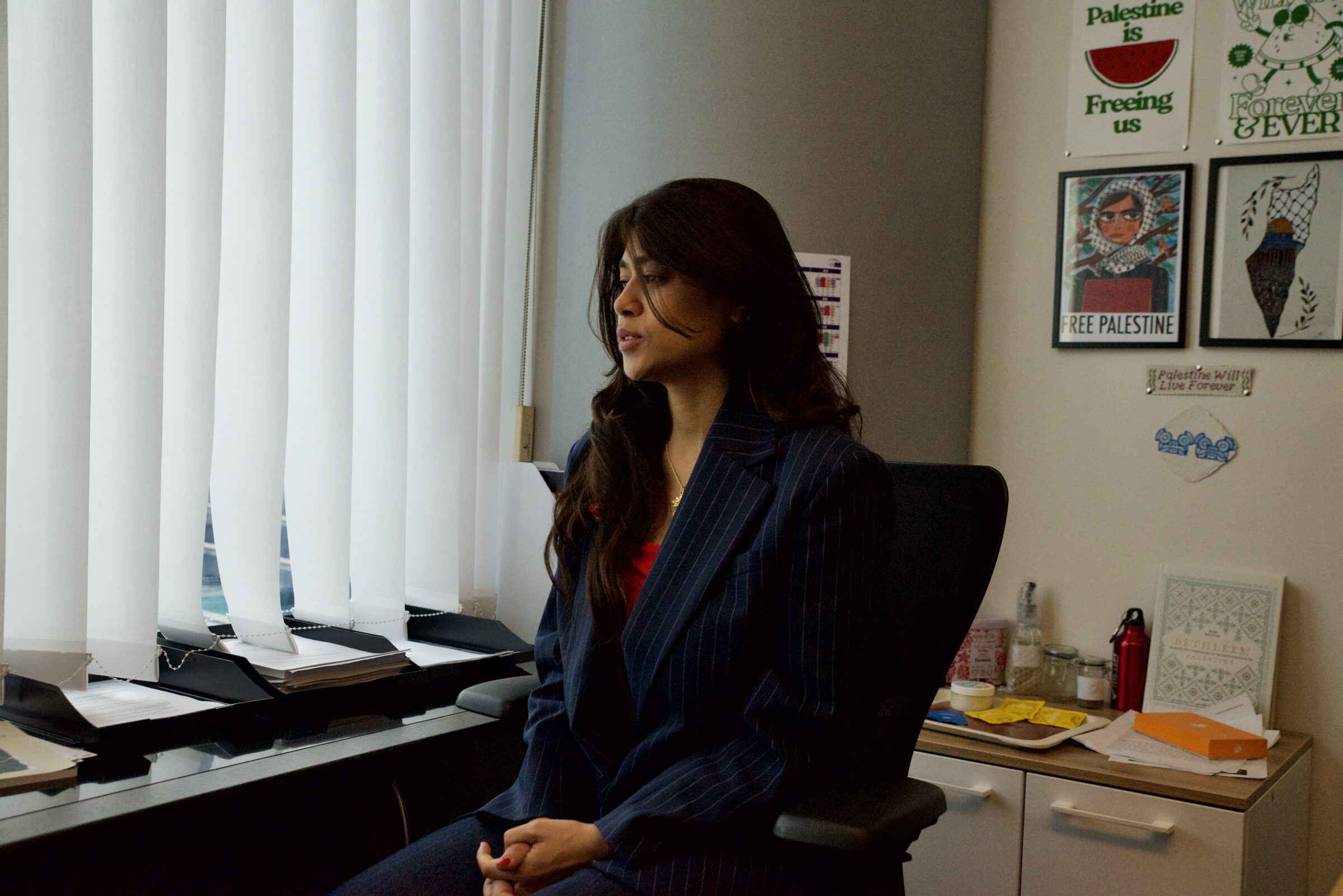 Rima Hassan in her Brussels office: '[It's] not merely a lack of courage; it is a criminal policy to advocate for a two-state solution today'