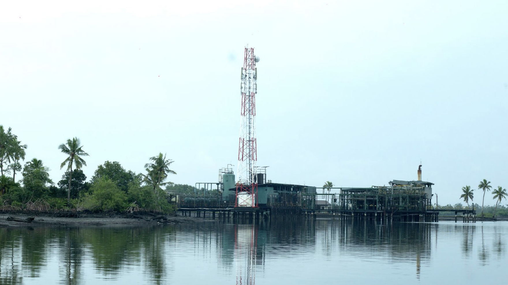 Flow station close to the town of Bille, Nigeria in June 2026.