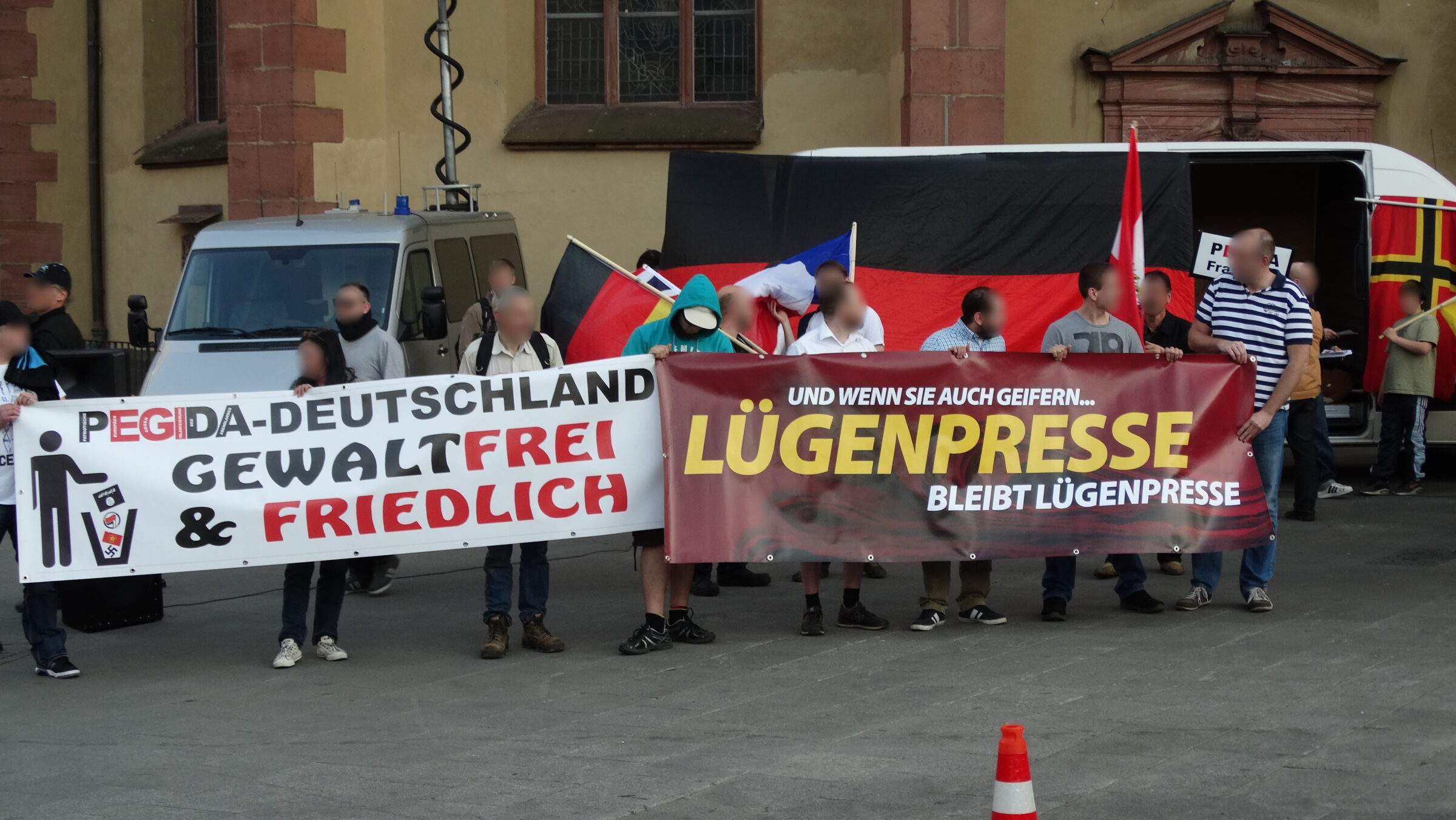 LuegenPresse - Lying Press. Pegida demonstration in Frankfurt 2015
